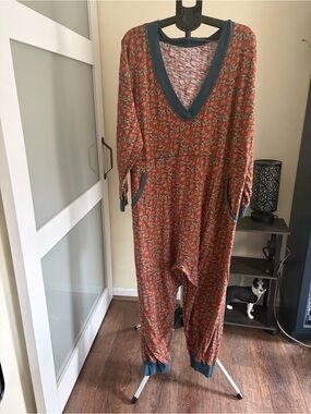 NATURAL LIFE Rust floral jumpsuit